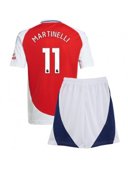 Arsenal Gabriel Martinelli #11 Heimtrikotsatz für Kinder 2024-25 Kurzarm (+ Kurze Hosen)